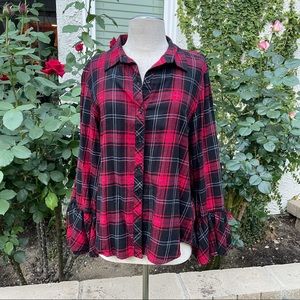 Women’s Red Light weight Flannel Blouse